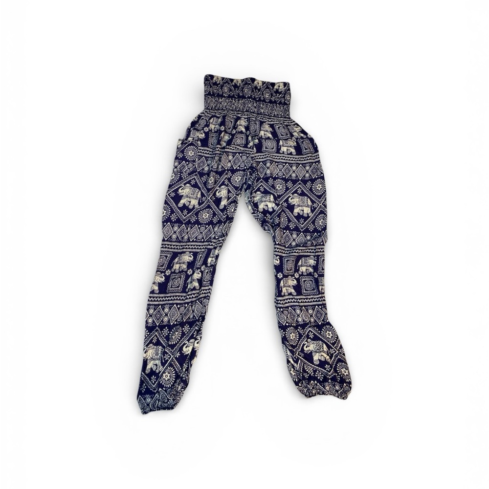 100% Cotton Thai Bohemian Elephant Print Pants